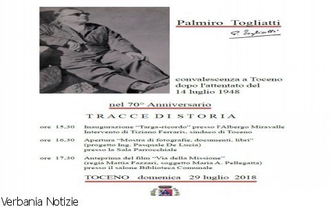 Toceno
Palmiro Togliatti a Toceno: la Mostra