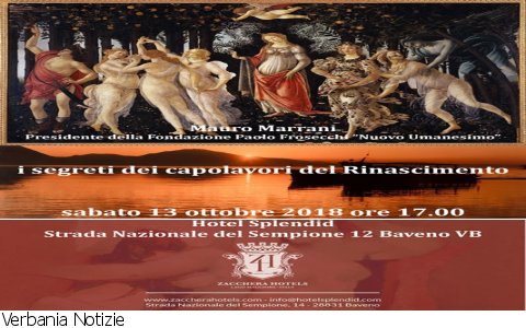 Baveno
Conferenza su opere Universali del Rinascimento Baveno
Conferenza su opere Universali del Rinascimento