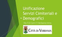 Verbania
 Unificazione dei Servizi Cimiteriali ai Servizi Demografici