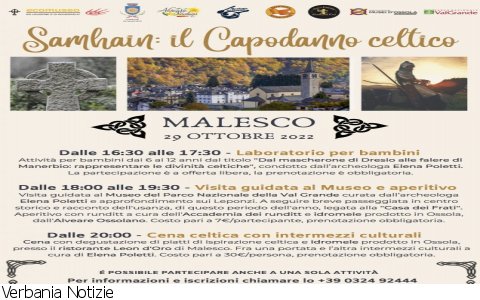 Malesco
Samhain - Evento sui Leponzi 29 Ottobre | Ecomuseo di Malesco