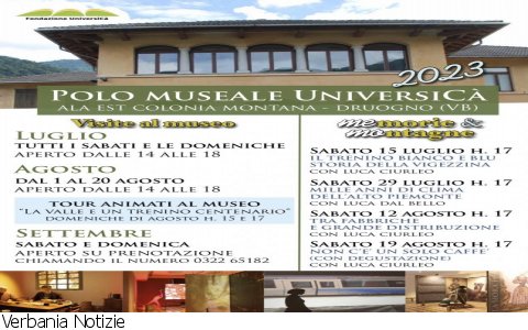 Druogno
Mille anni di clima - UniversiCà di Druogno