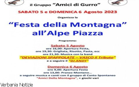 Gurro
"Festa della Montagna all'Alpe Piazza"