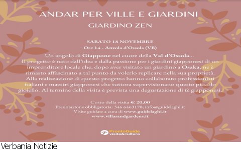Anzola d'Ossola
Visita guidata Giardino Zen
