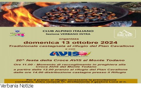 Miazzina
Castagnata al Cavallone e Festa alla Croce del Todano Miazzina
Castagnata al Cavallone e Festa alla Croce del Todano