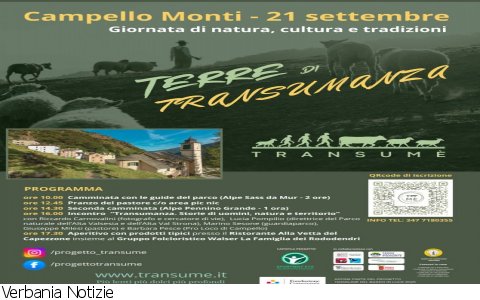 Valstrona
Transumè. Terre di Transumanza