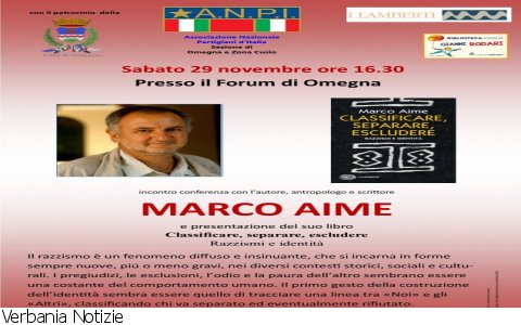 Omegna
"Classificare, separare, escludere Razzismi e identità"