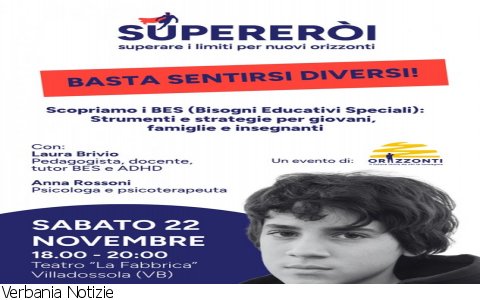 Villadossola
“Basta sentirsi diversi!"