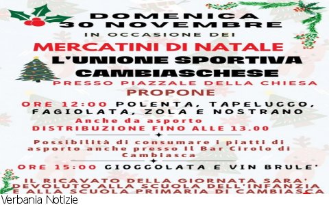 Cambiasca
Mercatini di Natale a Cambiasca