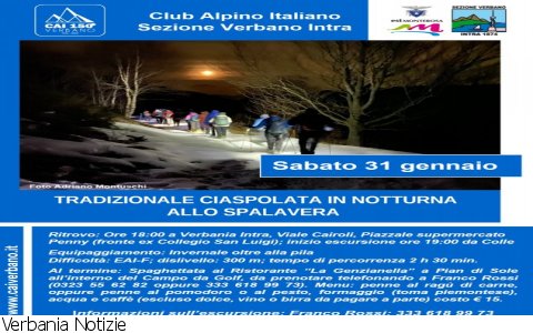 Verbania
Tradizionale ciaspolata in notturna allo Spalavera