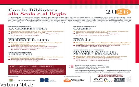 Verbania
Con la biblioteca alla Scala e al Regio