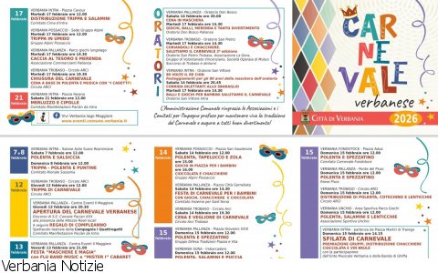 Verbania
Verbania si prepara al Carnevale 2026