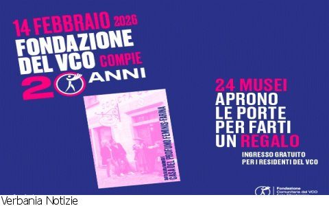 Verbania
20 anni di Fondazione Comunitaria del VCO
