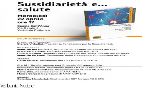 Verbania
Conferenza salute e sussidiarietà