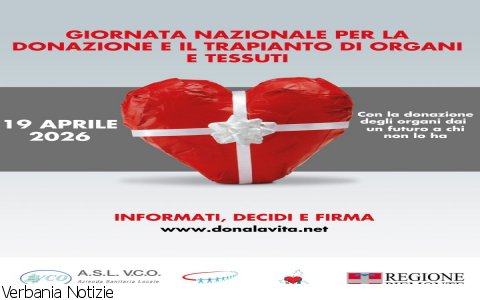 Verbania
Giornata Nazionale per la donazione e il trapianto di organi e tessuti