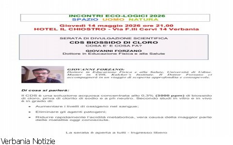 Verbania
Incontri Ecologigi con il Dott. Giovanni Forzano