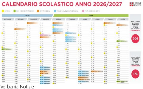 Fuori Provincia
Calendario scolastico 2026-2027