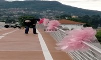 Verbania
Atto vandalico alle decorazioni del Giro