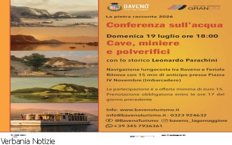 Baveno
Conferenza sull'acqua: cave, miniere, polverifici e grandi esplosioni
