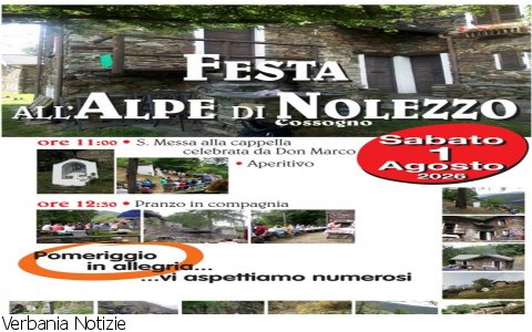 Cossogno
Festa all’Alpe di Nolezzo