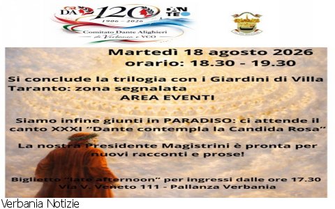 Verbania
Villa Taranto - ultimo appuntamento con la Divina Commedia