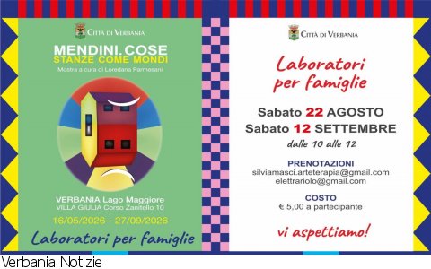 Verbania
A Villa Giulia tornano i laboratori per famiglie