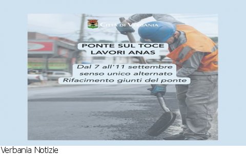 Verbania
Ponte del Toce, lavori Anas