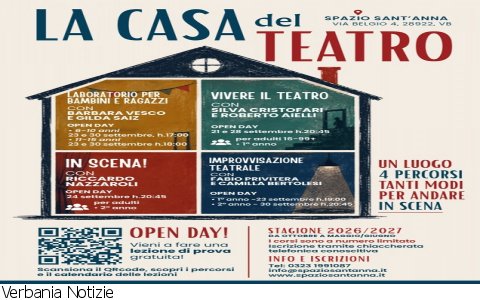 Verbania
Nasce “La Casa del Teatro” a Spazio Sant’Anna