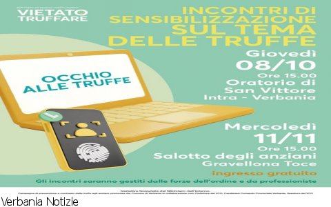 Verbania
"Vietato Truffare", al via la quarta edizione