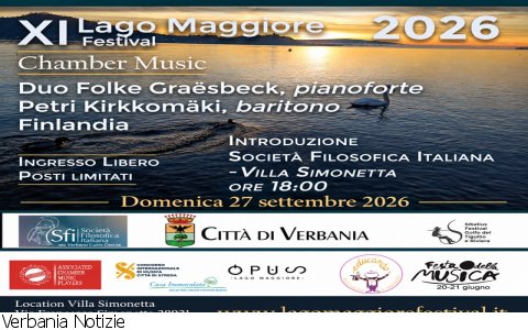 Verbania
La Società Filosofica Italiana VCO inizia la stagione con un concerto