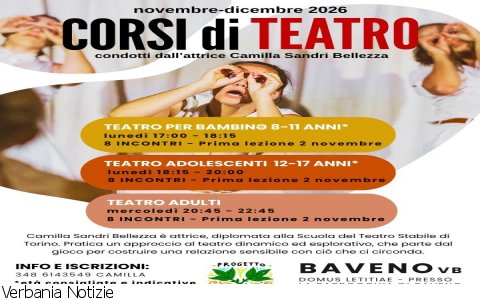 Verbania
A Baveno arrivano i Corsi di Teatro