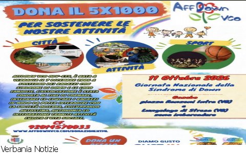 Verbania
Giornata Nazionale della Sindrome di Down Verbania
Giornata Nazionale della Sindrome di Down