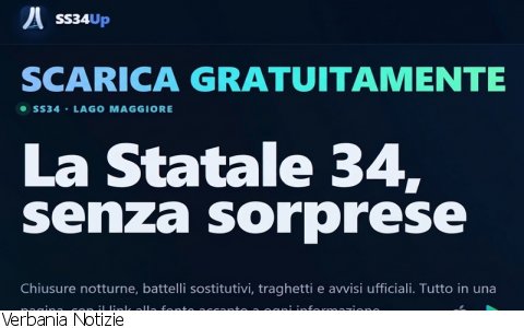 Verbania
SS34Up: nuova app gratuita sulla Statale 34