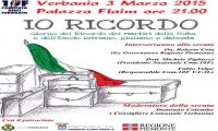 Verbania
Comitato 10 Febbraio: "Io Ricordo"